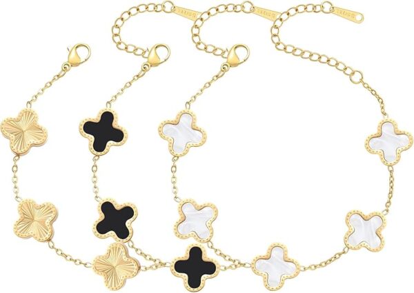 Gold Plated Clover Bracelet