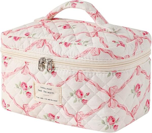 Large Quilted Makeup Bag