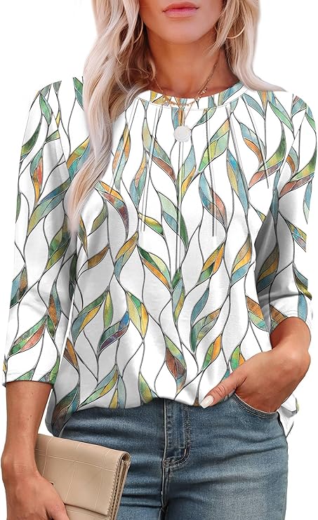 XIEERDUO 3/4 Length Sleeve Womens