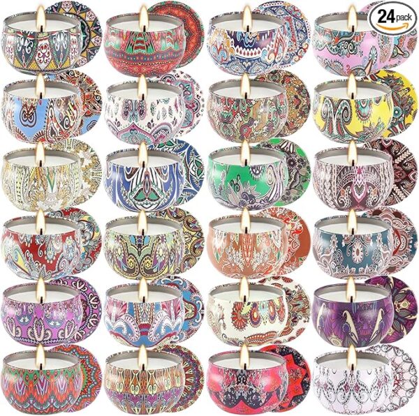 24 Scented Candles Set
