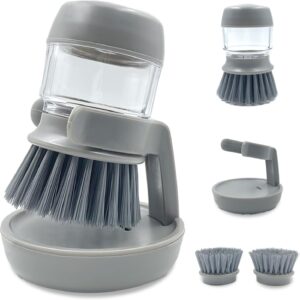 Soap Dispenser with Dish Brush and Storage Bracket
