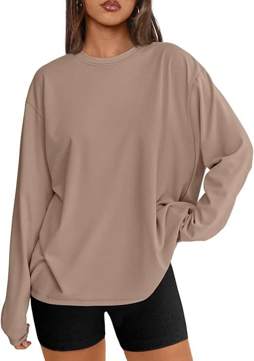 Trendy Queen Womens Oversized Long Sleeve