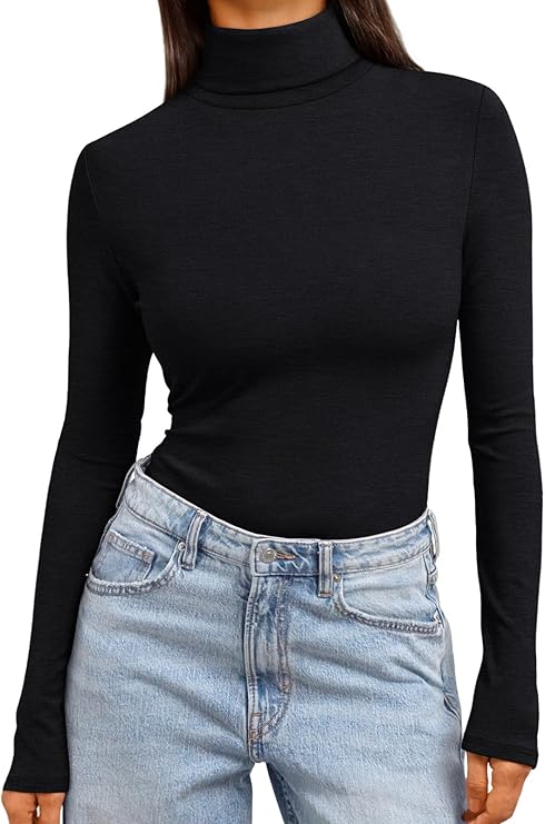 Trendy Queen Women's Turtleneck Long Sleeve