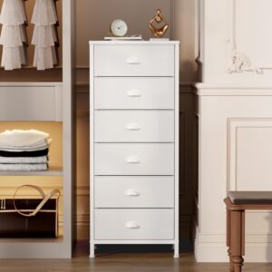 Furnulem White Tall Dresser for Bedroom