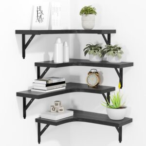 Corner Floating Shelves Wall Mounted Set of 4