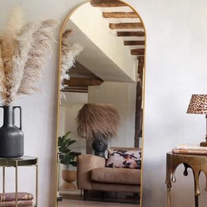 TinyTimes 64''x21'' Arched Full Length Mirror