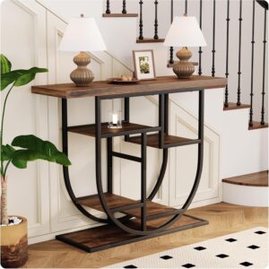 Modern Console Table for Entryway with Storage