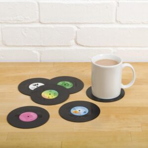 Gift Republic Retro Vinyl Coasters
