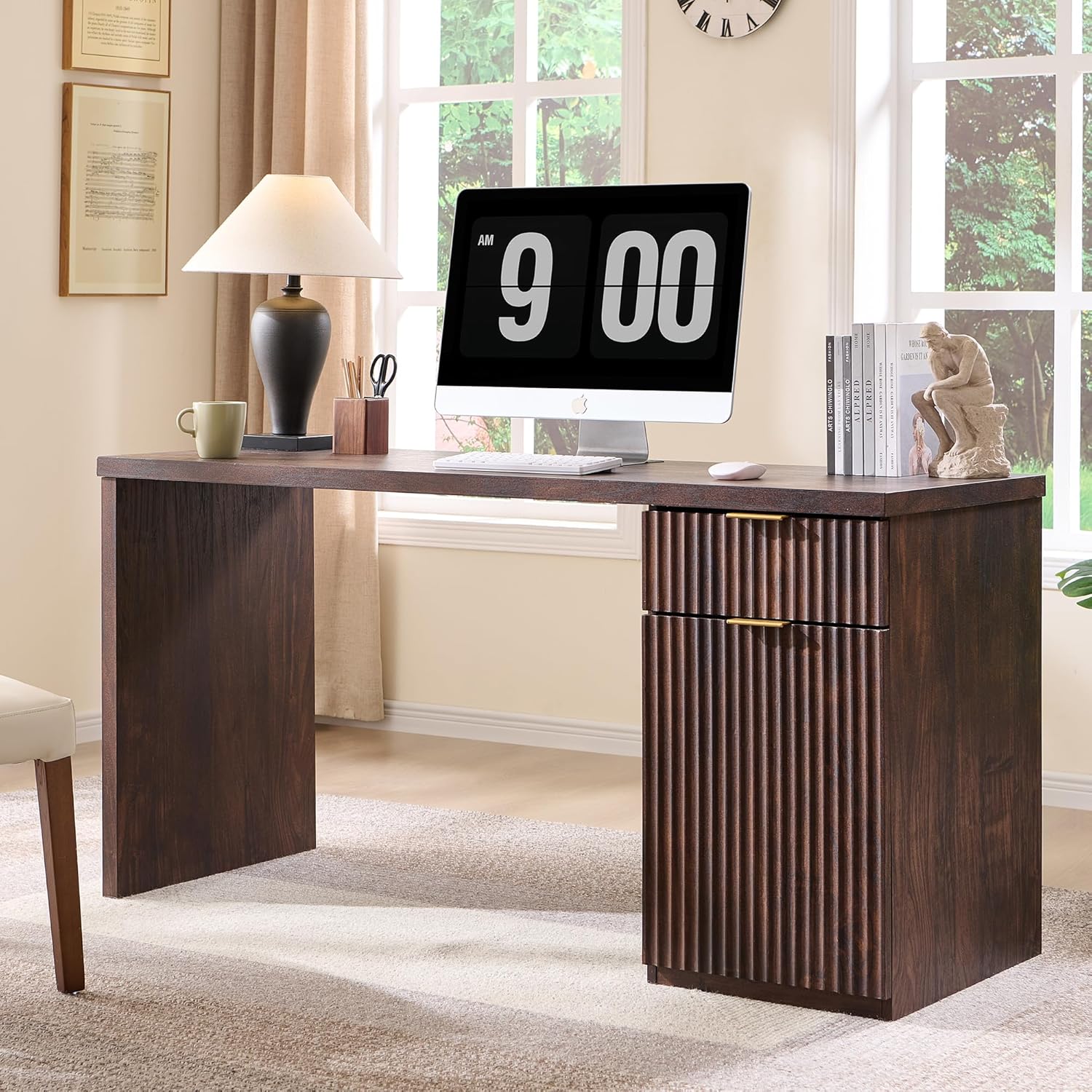 Modern Executive Desk with Storage - Image 2