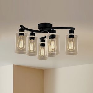 6-Light Flush Mount Ceiling Fixture
