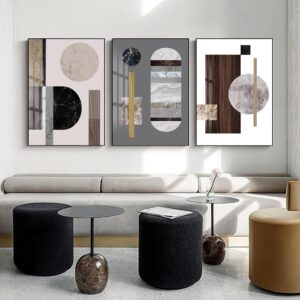 QKF Large Geometry Wall Art Modern