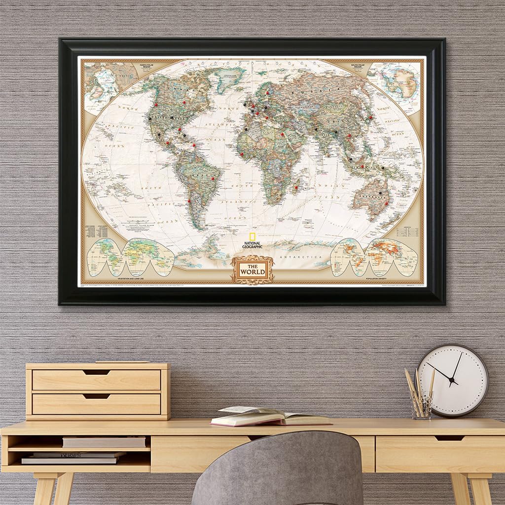 Push Pin Travel Maps Customizable Wall Art