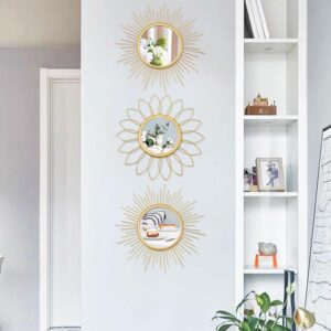 3 Pack Metal Mirrors for Wall