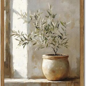 Framed Vintage Olive Tree Wall Art